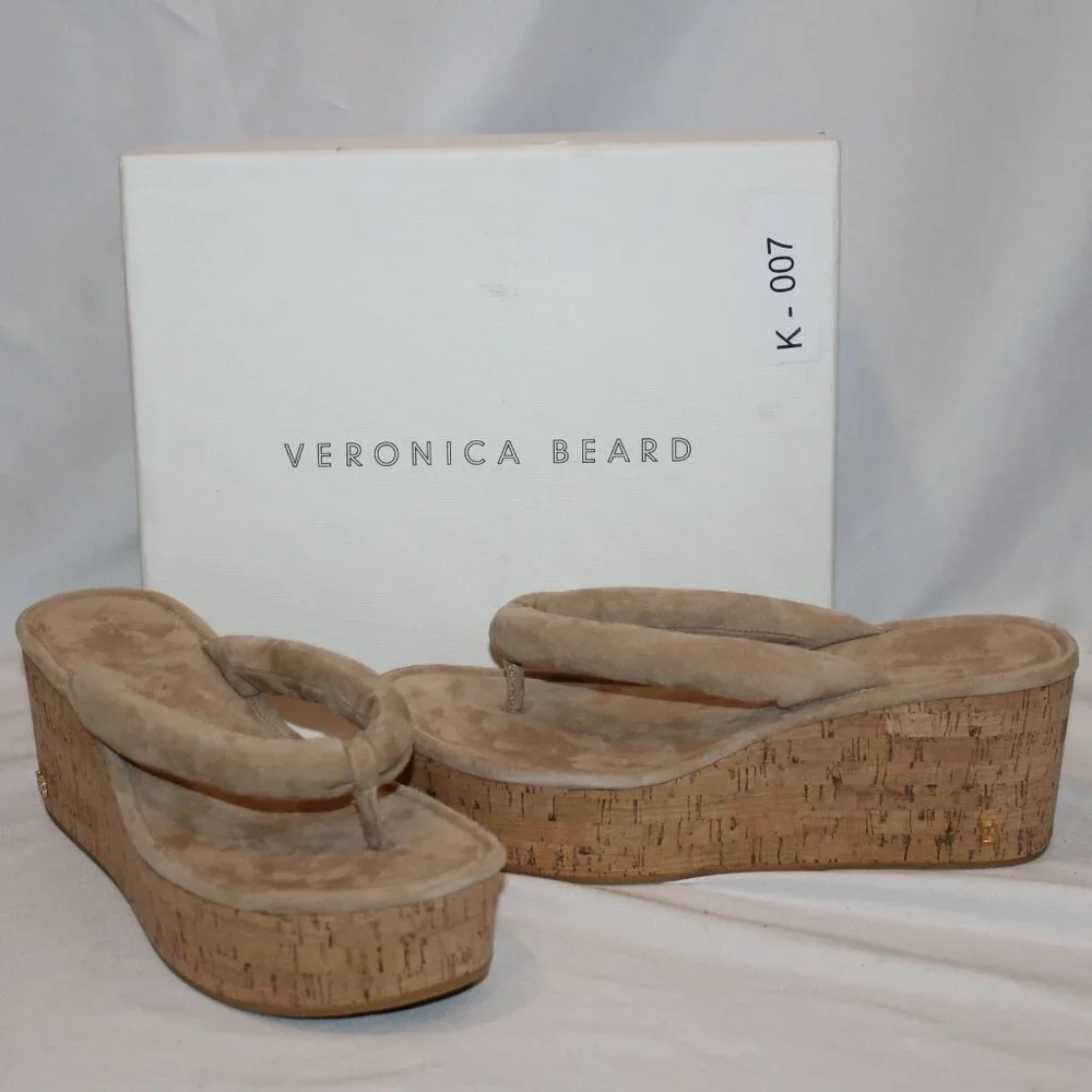 Veronica Beard Geno Cork Sandal NIB‎ SZ 10 Tan